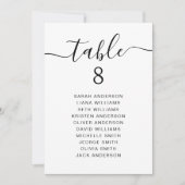 Minimalistische Hangende Bruiloft Zittingkaart Kaa Kaart (Voorkant)