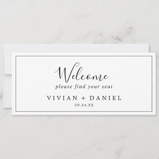 Minimalistische hangende welkomstkoptekst (Voorkant)