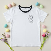 Minimalistische Happy Easter Bunny met aangepaste  T-shirt