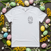 Minimalistische Happy Easter Bunny met aangepaste T-shirt
