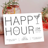 Minimalistische Happy Hour-klantwaardering Kaart
