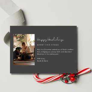 Minimalistische Happy Howholidays Huisdier Hond Ke Feestdagenkaart