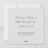 Minimalistische Happy Pawholidays Pet Flat Holiday Feestdagenkaart (Achterkant)