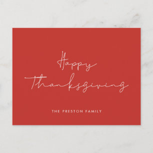 Minimalistische Happy Thanksgiving Briefkaart