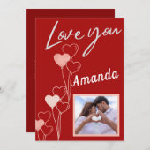 Minimalistische Happy Valentijnsdag Kaart (Voorkant / Achterkant)