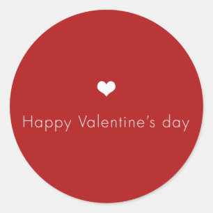 minimalistische Happy Valentijnsdag Ronde Sticker