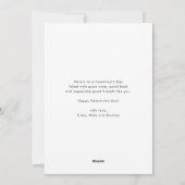 Minimalistische Harde Vroegere Valentijnsdag Feestdagenkaart (Achterkant)