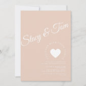 Minimalistische hart aardetinten terracotta kaart (Voorkant)