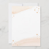 Minimalistische Hart Baby Shower Uitnodiging – Blu (Achterkant)