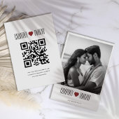 Minimalistische hart bruiloft informatiekaartje