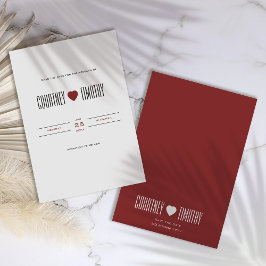 Minimalistische hart bruiloft opslaan van de datum save the date