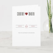 Minimalistische hart bruiloft programma (Voorkant)