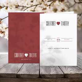 Minimalistische hart bruiloft programma