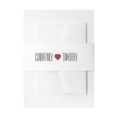 Minimalistische hart bruiloft uitnodigingen wikkel (Voorkant Voorbeeld)