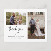 Minimalistische hart foto bruiloft dank u Briefkaa Briefkaart (Voorkant)