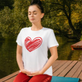Minimalistische hart grafische witte T-shirt voor