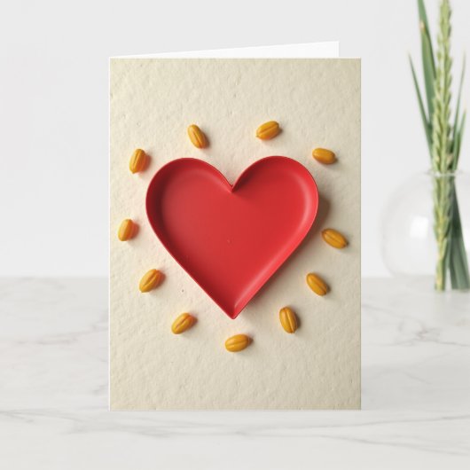 Minimalistische Hart Ring Kaart (Voorkant)