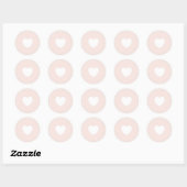 Minimalistische hart Sticker | Blush Pink (Vel)