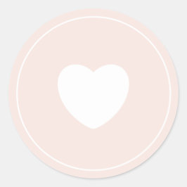 Minimalistische hart Sticker | Blush Pink