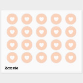 Minimalistische hart Sticker | Peach (Vel)