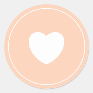Minimalistische hart Sticker | Peach