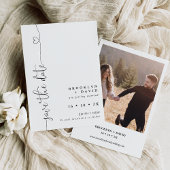 Minimalistische hart tekst bruiloft Save the Date  Kaart