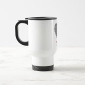 Minimalistische hart vingerafdruk gepersonaliseerd reisbeker (Links)