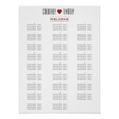 Minimalistische Hart Wedding Zitting Grafiek Perfect Poster (Voorkant)