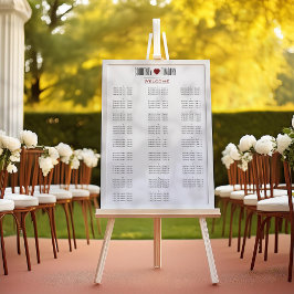 Minimalistische Hart Wedding Zitting Grafiek Perfect Poster