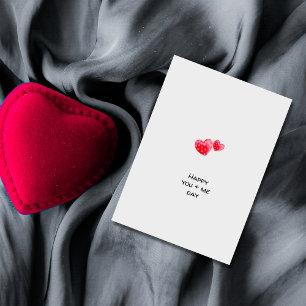 Minimalistische Hart 'You & Me' Valentijnsdag Spec Feestdagenkaart