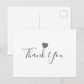 Minimalistische Hartdankkaart voor Zakelijk Gebrui Briefkaart (Voorkant / Achterkant)