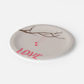 Minimalistische harten in een ontwerp van een Vale Papieren Bordje (Gekanteld)