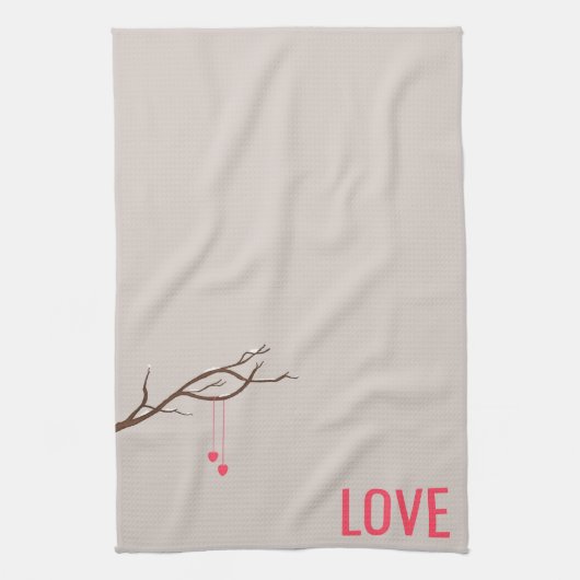 Minimalistische harten in een ontwerp van een Vale Theedoek (Verticaal)