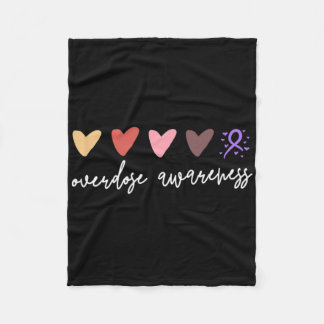 Minimalistische harten overdosis bewustzijn  fleece deken