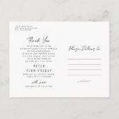 Minimalistische Hartjes Baby Shower Bedankt Baby F Briefkaart (Achterkant)