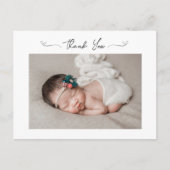 Minimalistische Hartjes Baby Shower Bedankt Baby F Briefkaart (Voorkant)