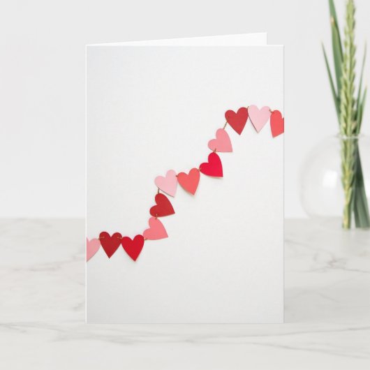 Minimalistische Hartjes Slinger Kaart (Voorkant)