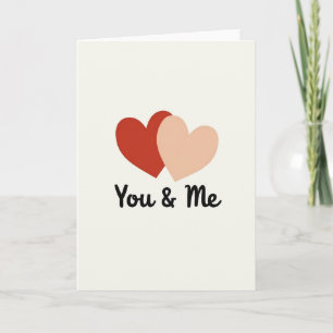 Minimalistische Hartjes Voor Jou En Mij Kaart