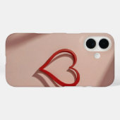 Minimalistische hartlijn Case-Mate iPhone case (Achterkant (horizontaal))