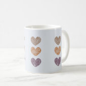 Minimalistische hartpatroon Warmte Zachte Eleganti Koffiemok (Voorkant rechts)