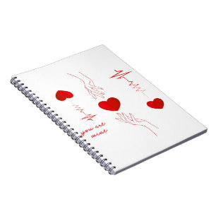 Minimalistische Hartslag- en Handenliefdesmok – Ro Notitieboek