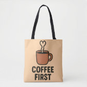 Minimalistische hartstoomtasontwerp tote bag (Voorkant)