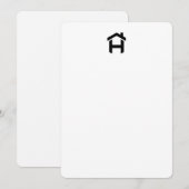 Minimalistische Held Housing Initiative Notecard Kaart (Voorkant / Achterkant)