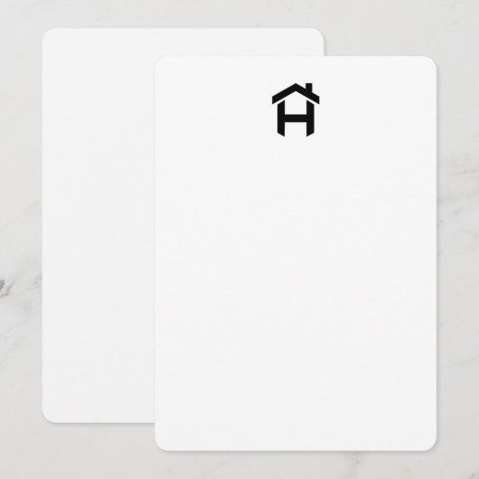 Minimalistische Held Housing Initiative Notecard Kaart (Voorkant / Achterkant)