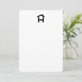 Minimalistische Held Housing Initiative Notecard Kaart (Staand voorkant)