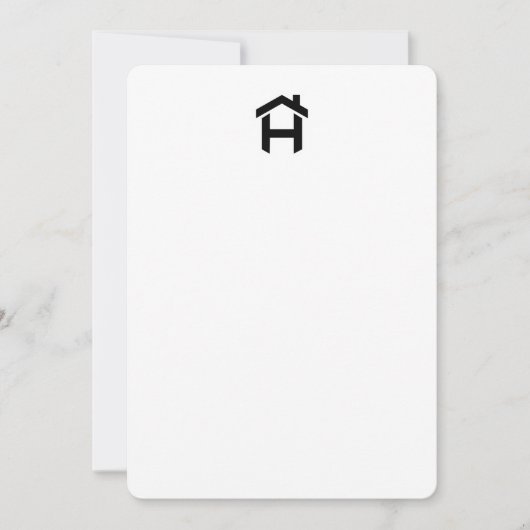 Minimalistische Held Housing Initiative Notecard Kaart (Voorkant)