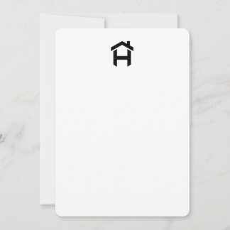 Minimalistische Held Housing Initiative Notecard Kaart