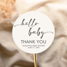 Minimalistische Hello Baby Baby Shower