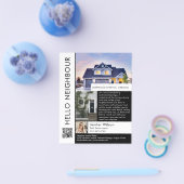 Minimalistische Hello Neighbor Makelaar Introducti Flyer (Enkel)