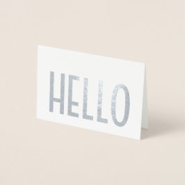 Minimalistische Hello Simple Moderne Glam Gevouwen Folie Kaarten